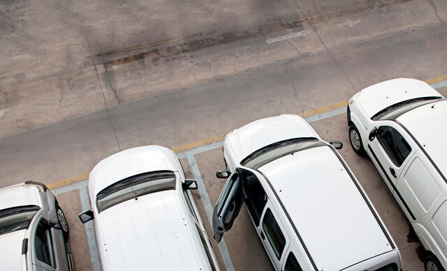 Fleet Managers Fleet of white vehicles