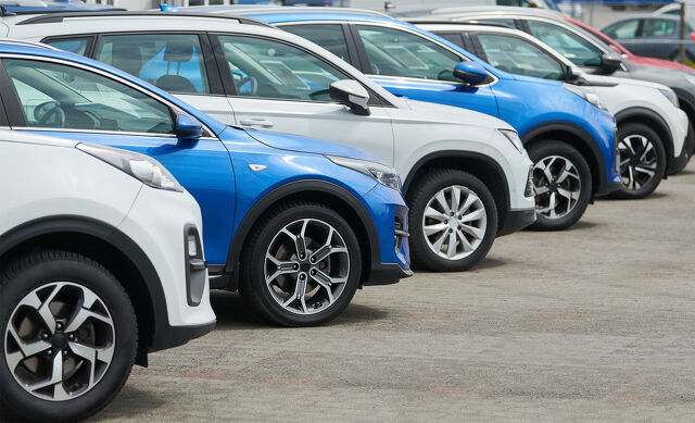 Car Dealers Cars at a dealership